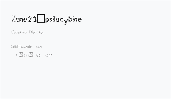 Zone23_psilocybine Business Card