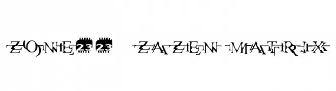 Zone23_zazen matrix  Frei Schriftart Herunterladen