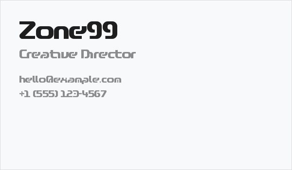 Zone99 Business Card