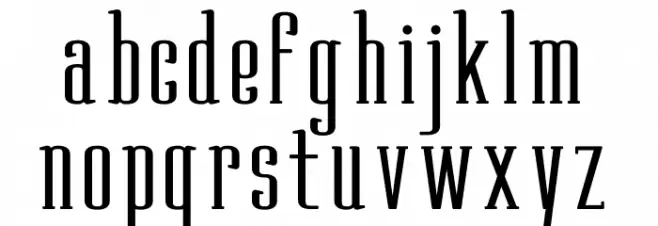 Zongri Schriftart Kleinbuchstaben