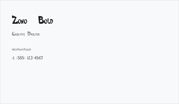 Zono  Bold Business Card