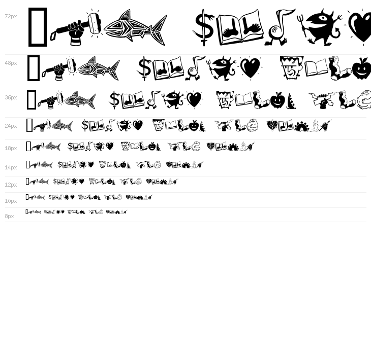 Zono Dingbats Waterfall