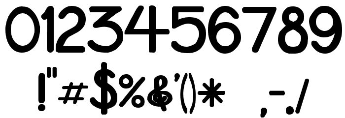 ZonoToon Bold Font OTHER CHARS