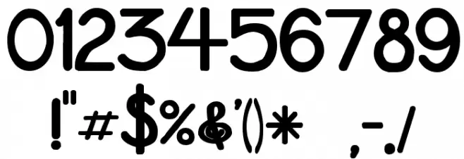 ZonoToon  Bold Font OTHER CHARS