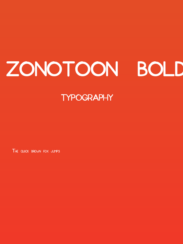 ZonoToon  Bold Poster