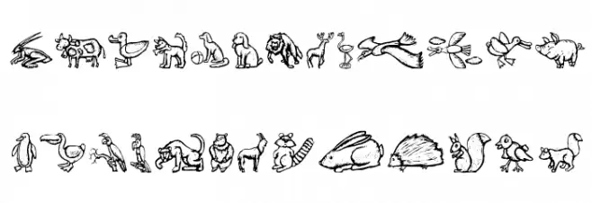 ZooWoodcutsM Font LOWERCASE
