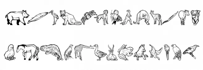 Zoobats फ़ॉन्ट अपरकेस