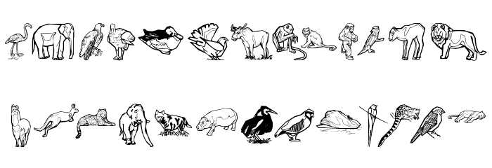 Zoobats Font LOWERCASE