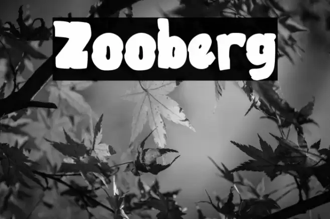 Zooberg Font examples