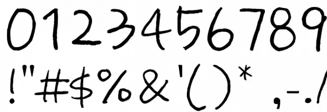 Zooeys Diary Font OTHER CHARS