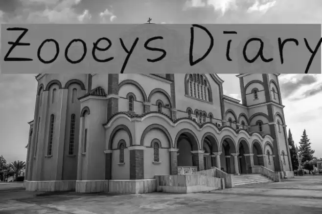 Zooeys Diary Font examples