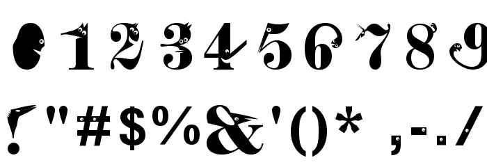 Zoography Regular Font OTHER CHARS