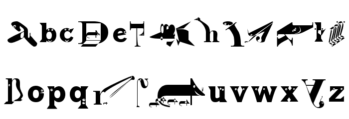 Zoography Regular Font LOWERCASE