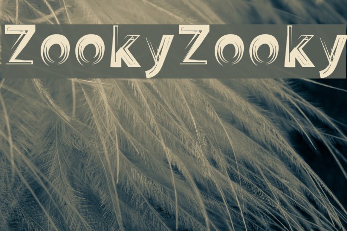 ZookyZooky Font examples