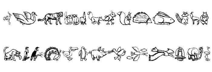 ZoologicalGardenThree Font Litere mici
