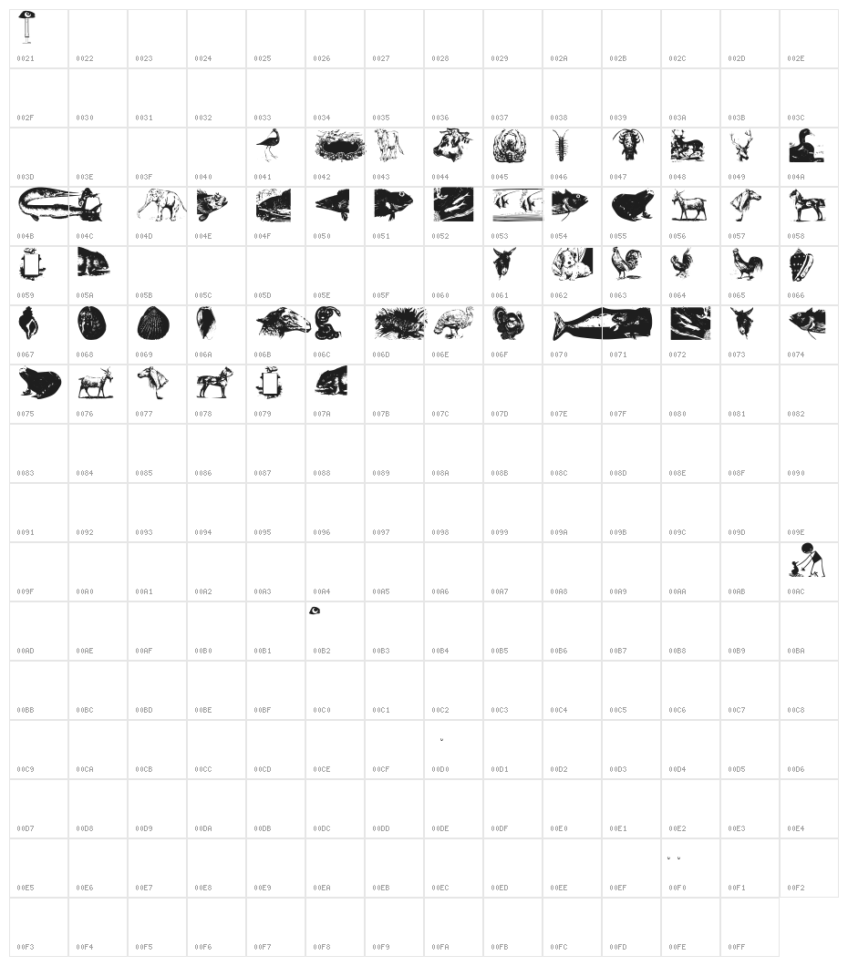 Zoological Character Map
