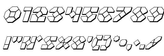 Zoom Runner 3D Italic Font OTHER CHARS