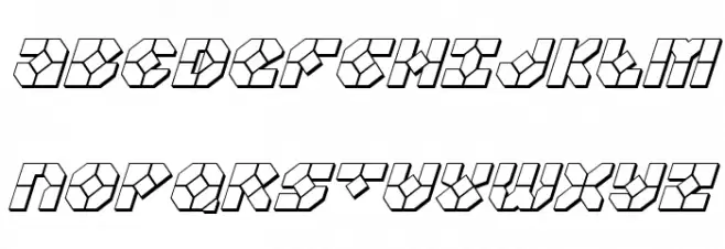 Zoom Runner 3D Italic خط أحرف كبيرة