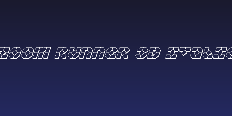 Zoom Runner 3D Italic Social Header