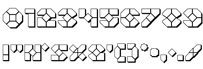 Zoom Runner 3D Font OTHER CHARS