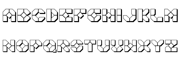 Zoom Runner 3D Font LOWERCASE