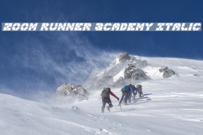 Zoom Runner Academy Italic Example 3