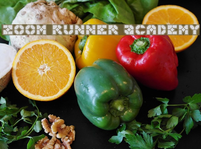 Zoom Runner Academy Font examples