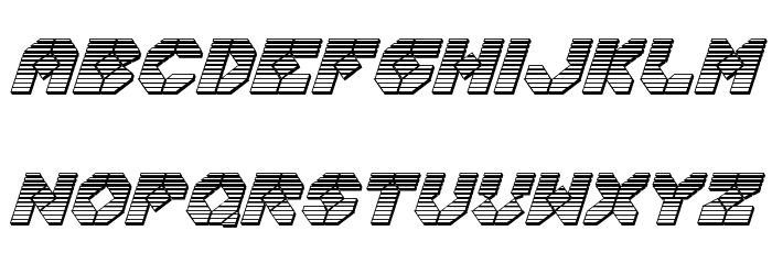 Zoom Runner Chrome Italic Font LOWERCASE