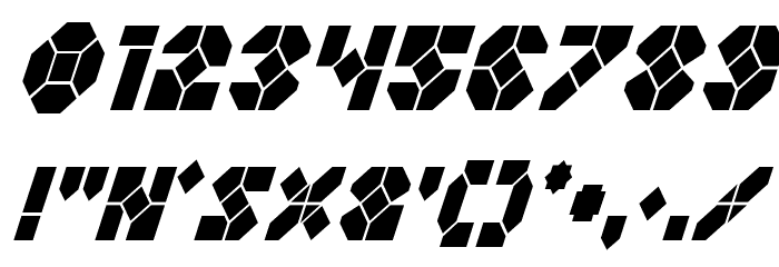 Zoom Runner Condensed Italic Font OTHER CHARS