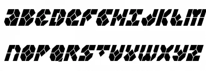 Zoom Runner Condensed Italic Шрифта ВЕРХНИЙ