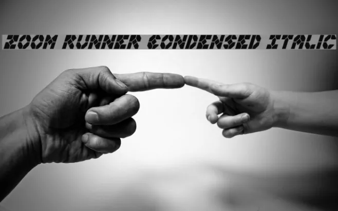 Zoom Runner Condensed Italic Example 2