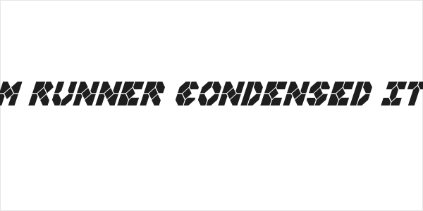 Zoom Runner Condensed Italic Logo