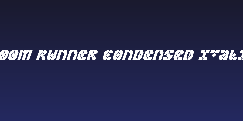 Zoom Runner Condensed Italic Social Header