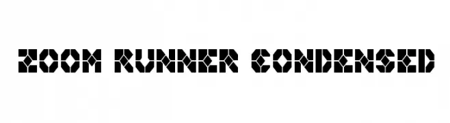 Zoom Runner Condensed  Скачать бесплатные шрифты