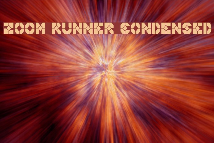 Zoom Runner Condensed Font examples