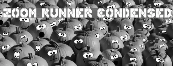 Zoom Runner Condensed Font examples