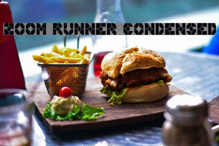 Zoom Runner Condensed Font examples
