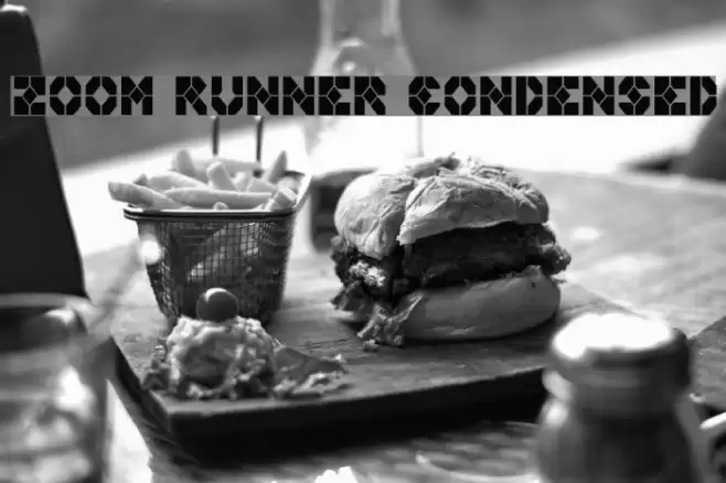 Zoom Runner Condensed Font examples