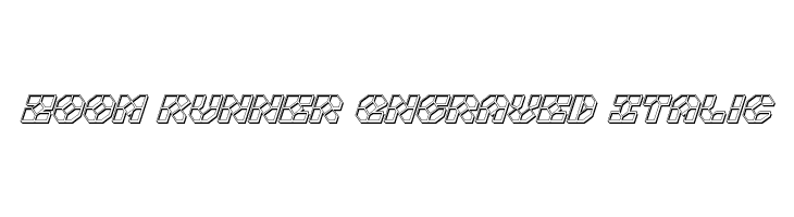 Zoom Runner Engraved Italic  Скачать бесплатные шрифты
