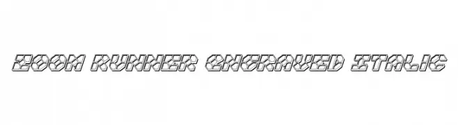 Zoom Runner Engraved Italic  Скачать бесплатные шрифты