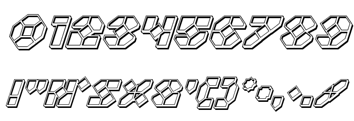 Zoom Runner Engraved Italic Font OTHER CHARS