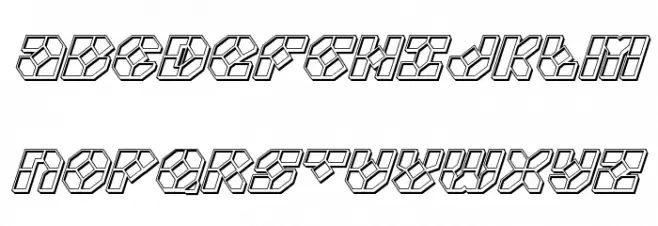 Zoom Runner Engraved Italic フォント 大文字