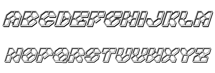 Zoom Runner Engraved Italic Font LOWERCASE