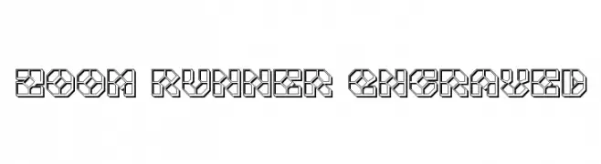 Zoom Runner Engraved  Скачать бесплатные шрифты
