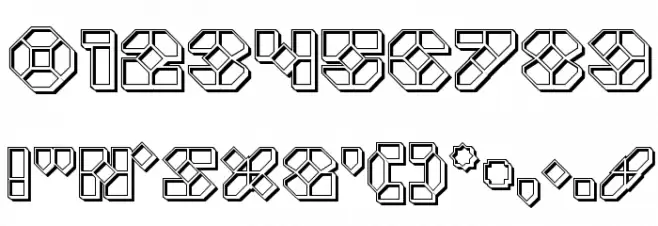 Zoom Runner Engraved Font OTHER CHARS