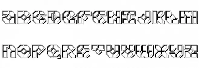 Zoom Runner Engraved Schriftart Groß