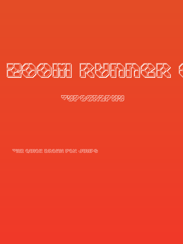Zoom Runner Engraved Poster