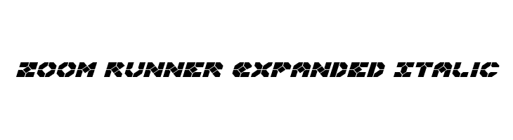 Zoom Runner Expanded Italic  les polices de caractères gratuit tlcharger