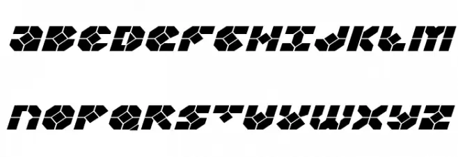 Zoom Runner Expanded Italic Schriftart Groß