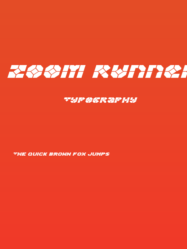 Zoom Runner Expanded Italic Poster